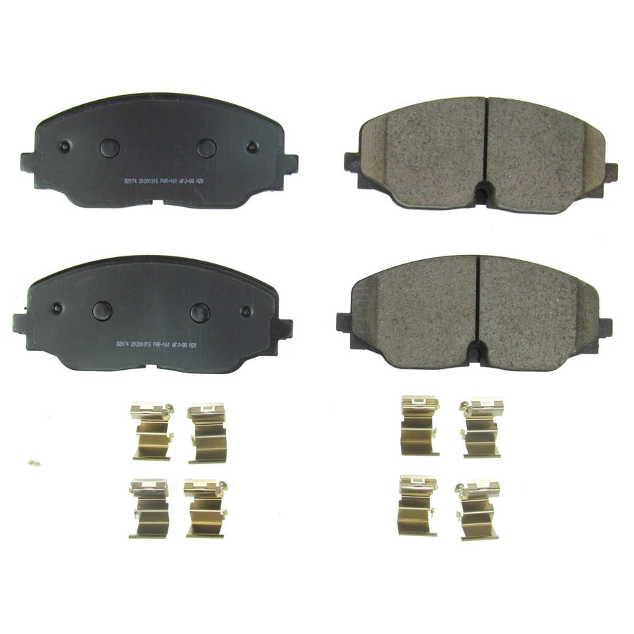 Power Stop Front Brake Kit For Atlas Volkswagen 2018-24 | Volkswagen Atlas Cross Sport 2020-24 - Ceramic Brake Pads With Installation Hardware, 17-2074
