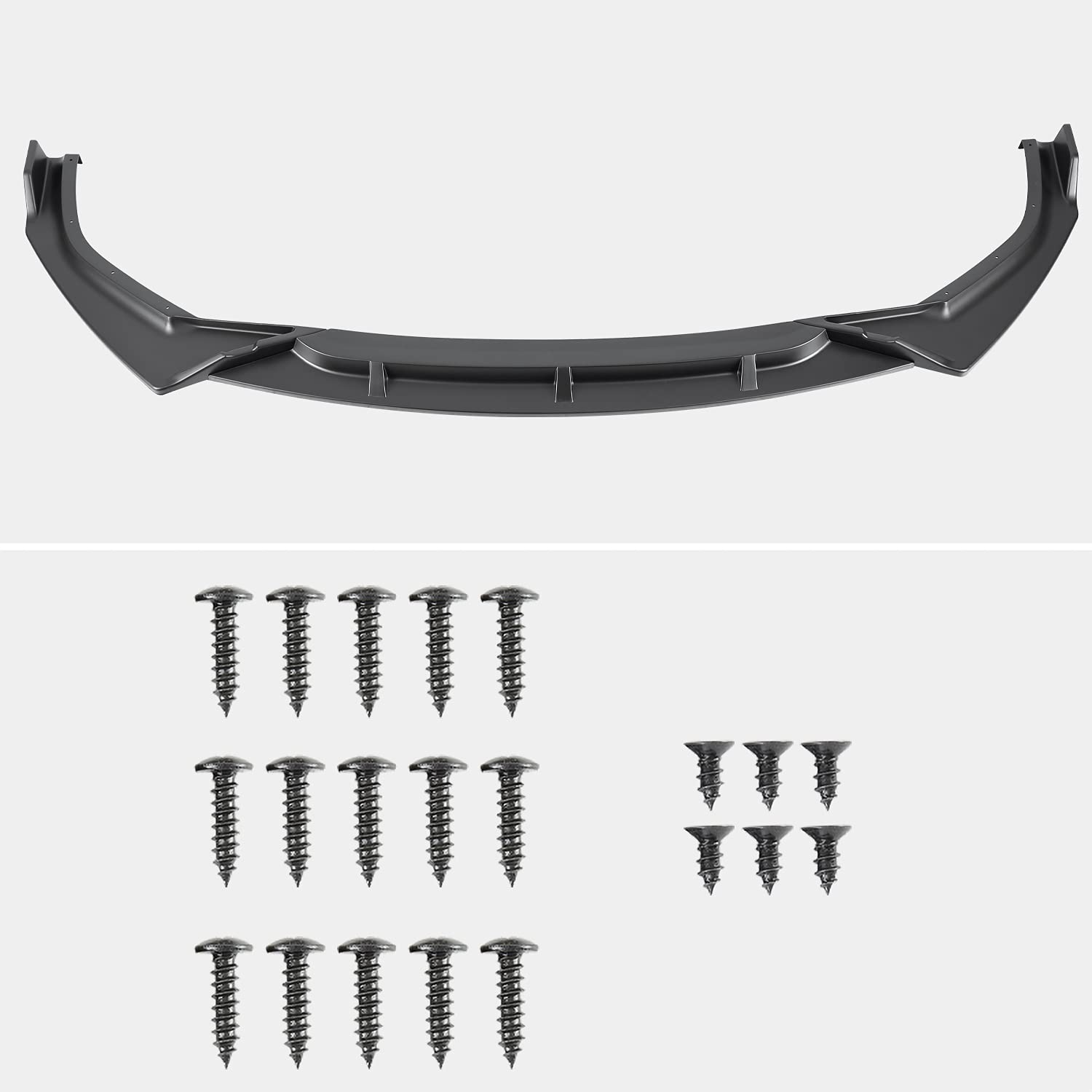 Matte Black Spec-D Tuning Front Bumper Lip Compatible with 2019-2021 Honda Civic 4DR