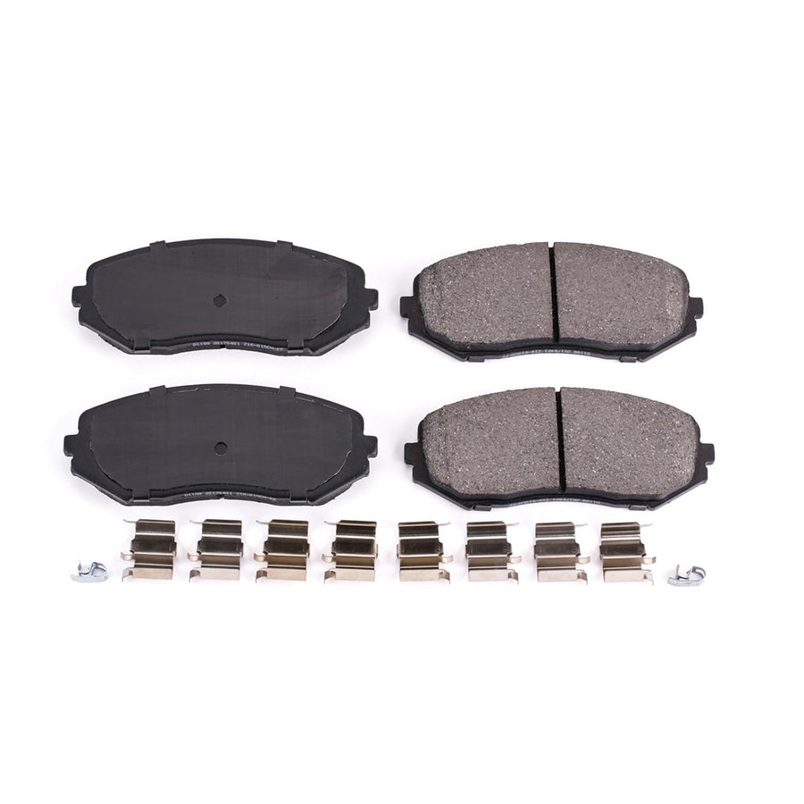 Power Stop Brake Kit Front For Suzuki Grand Vitara 2006-13 - Ceramic Brake Pads With Installation Hardware, 17-1188