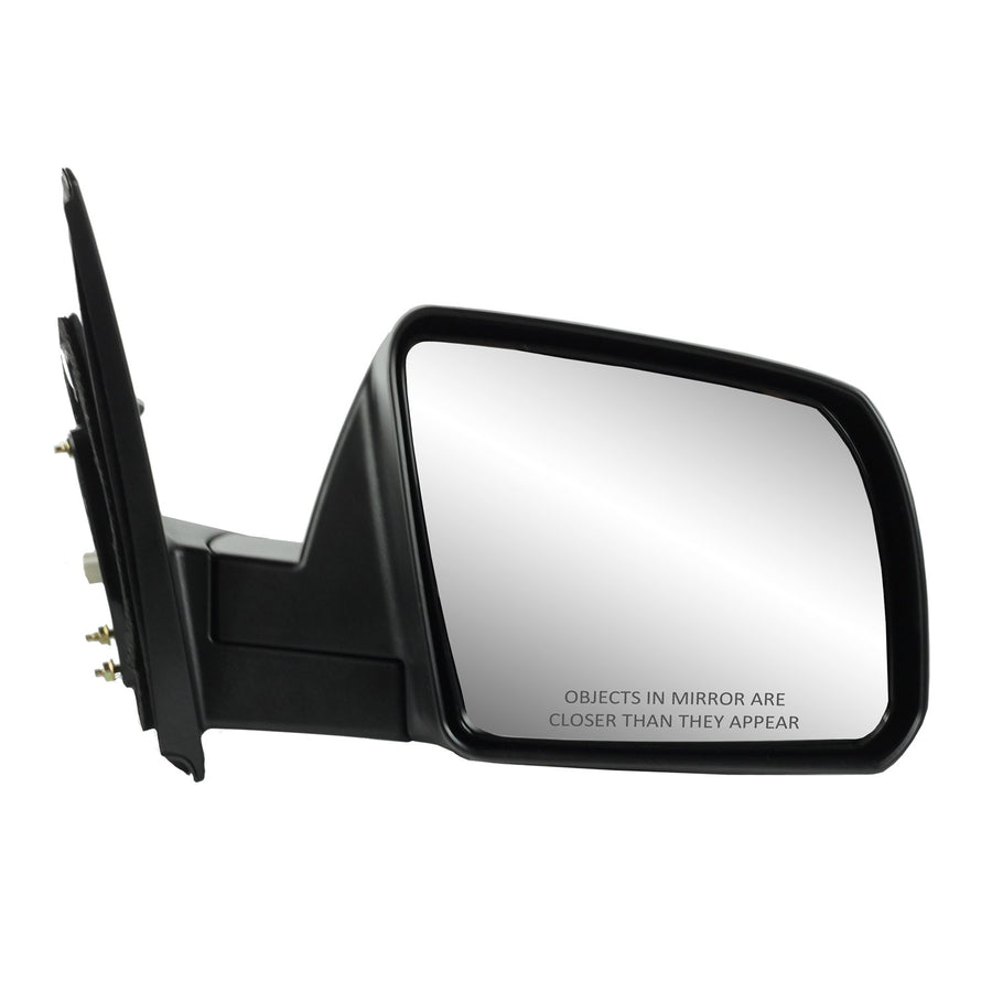 Side Passenger Mirror for Toyota Sequoia SR5 Model, textured black w/PTM cover, foldaway, w/o blind spot detection, Heated Power