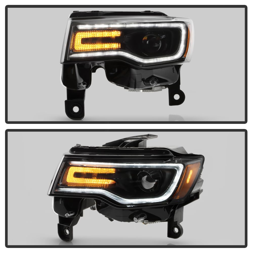 Jeep Grand Cherokee Spyder (POE) 17-21 (Fit HID Model) w/Auto Leveling LED DRL Headlight (Low D3S High D3S) - OE Chrome Left
