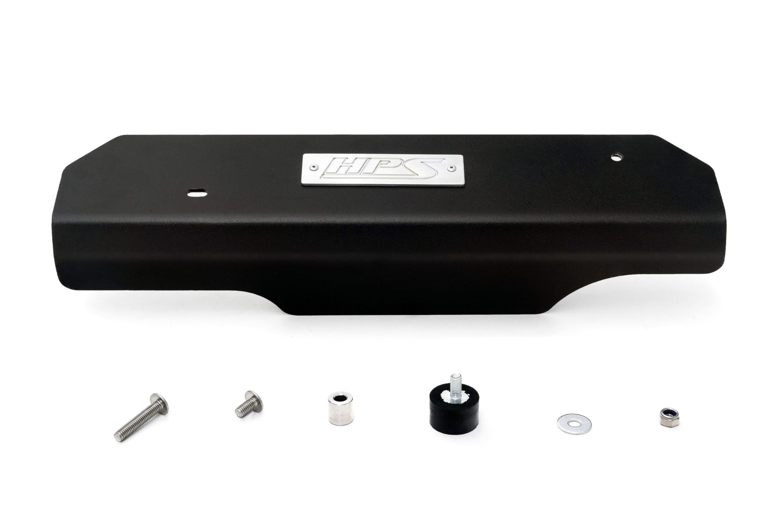 HPS Aluminum Black Belt Cover Kit Compatible for 2015-2021 Subaru WRX 2.0L Turbo, 71-102WB