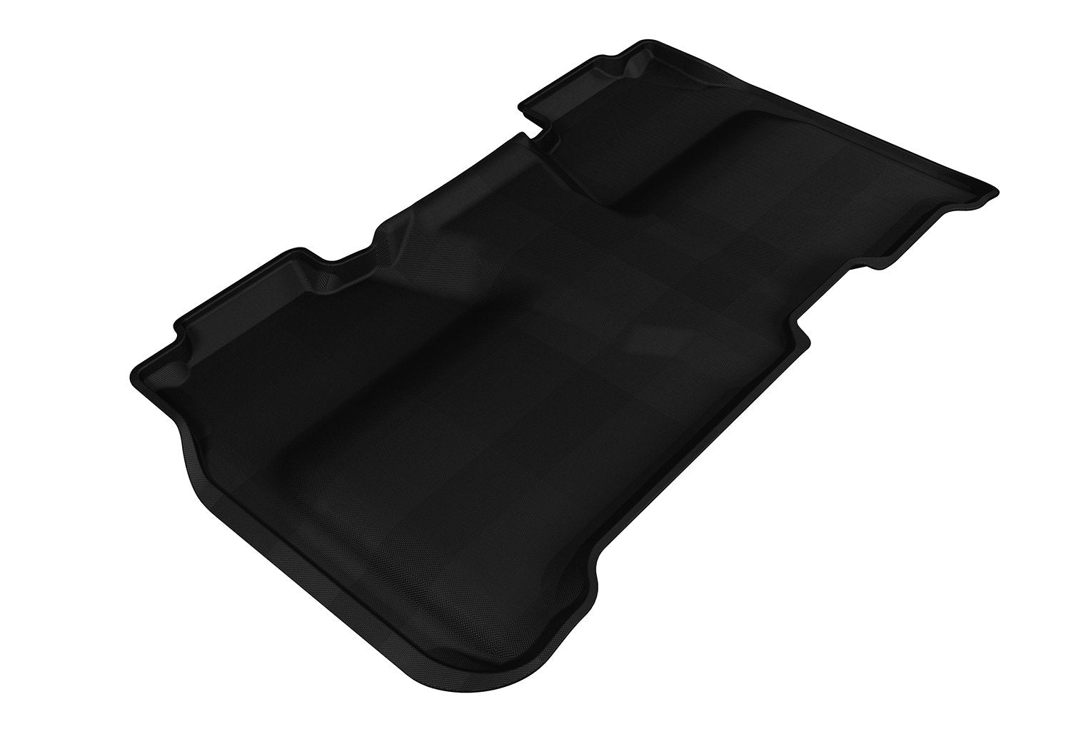 3D MAXpider All-Weather Floor Mats for Crew Cab Chevrolet Silverado 1500/GMC Sierra 1500 2014-2018 Custom Fit Car Floor Liners, Kagu Series (2nd Row, Black)