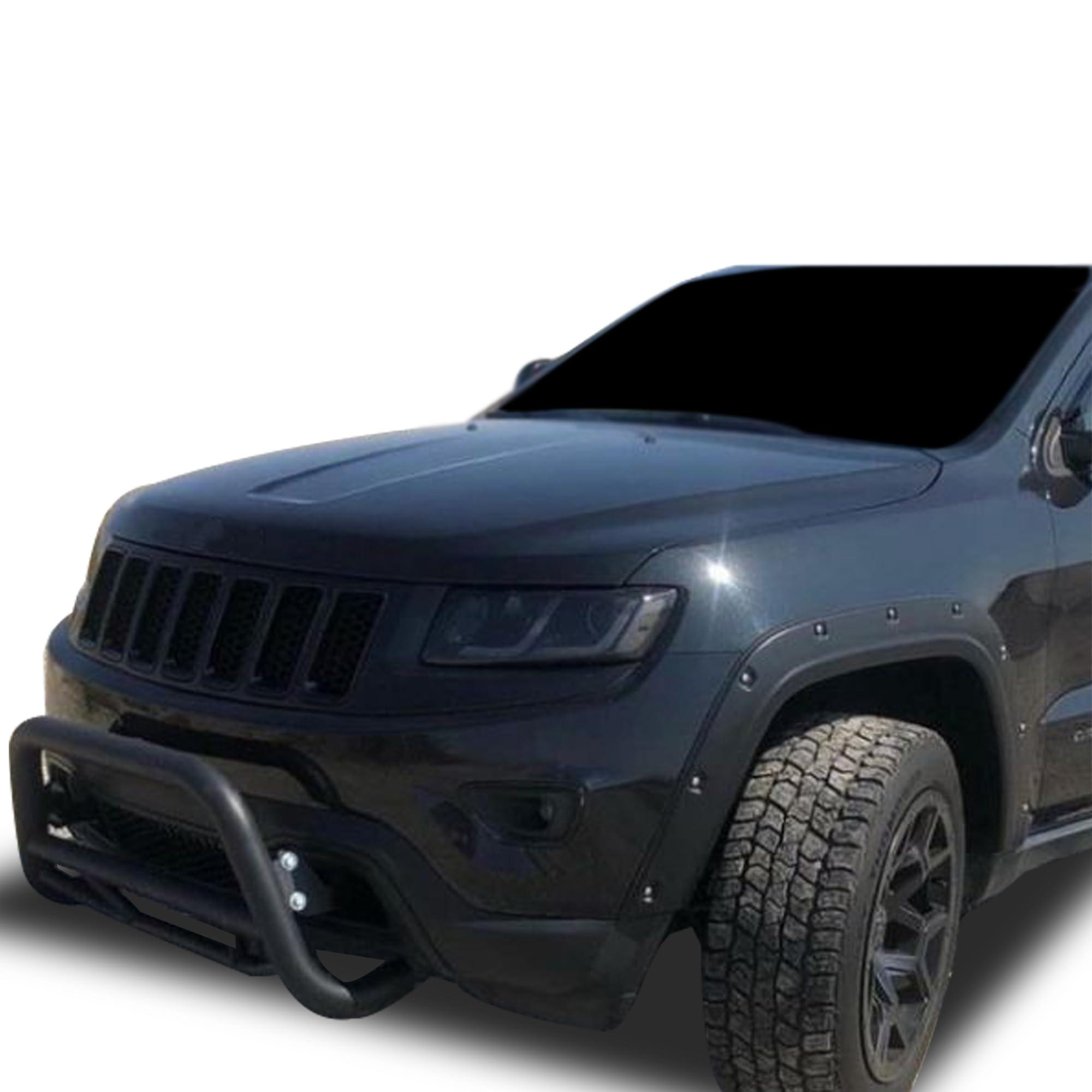 Max Bull Bar Black Horse No Skid Plate Black Compatible with 2011-2013 Dodge Durango|2011-2021 Jeep Grand Cherokee (Excl. Limited X, High Altitude, Summit, SRT, SRT8, Trackhawk&Trailhawk)-MBB-JEB9206