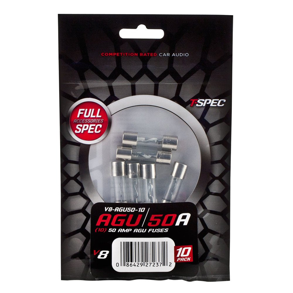 V8-AGU50-10 T-Spec V8 Series Nickel Plated AGU Fuses, 10 Pack