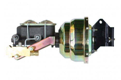 8 Inch LEED BRAKES Dual Power Booster, 1-1/8 Inch Bore Master With Disc/Drum Valve (Zinc)