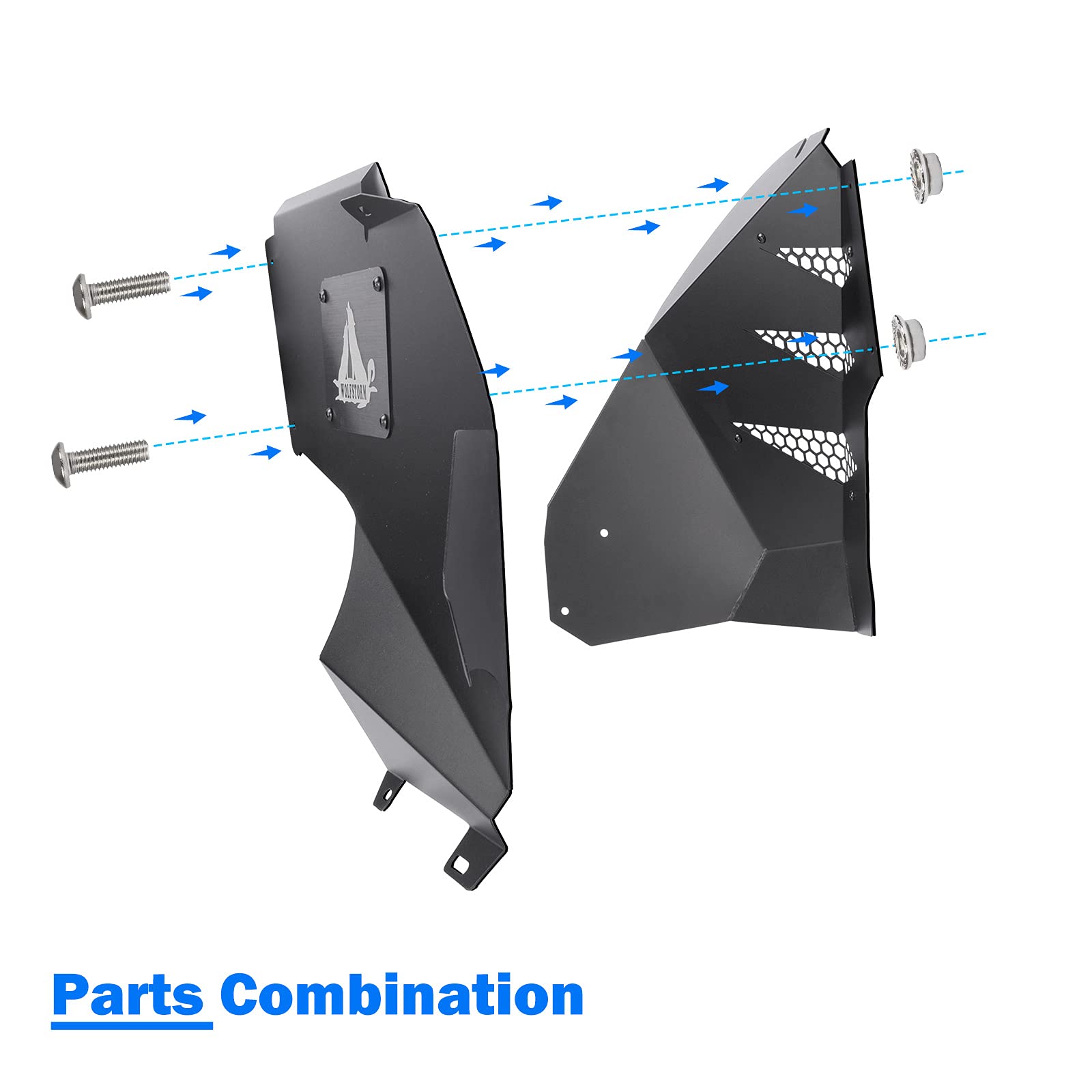 Front Fender Flares WOLFSTORM Liners for 2018-2026 Jeep Wrangler JL/JLU,2 PCS Steel Inner Front Fender Flares Liner Compatible for 2018-2026 Jeep Wrangler JL & JLU,Black