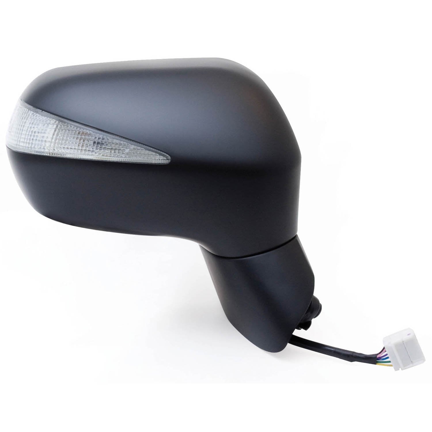 63601H Fit System - Passenger Side Mirror for Honda Civic Hybrid, Black PTM, w/Turn Signal, Foldaway, Heated Power