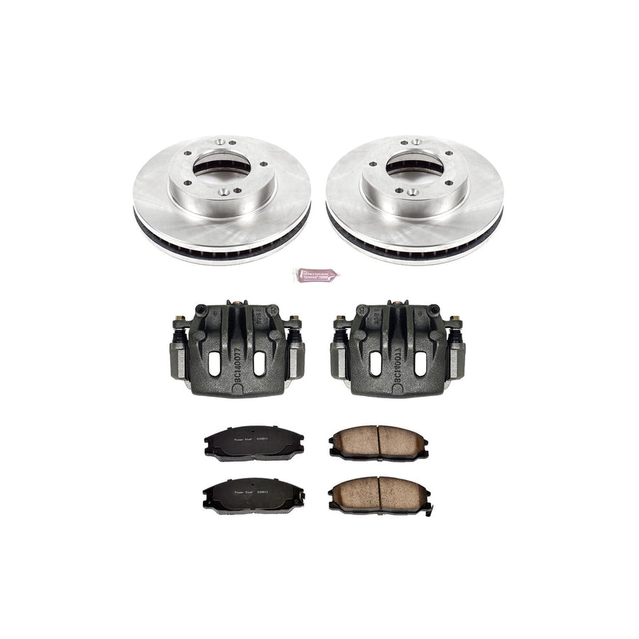 Power Stop KCOE5899 Replacement Autospeciality Front Caliper Kit- OE Rotors, Ceramic Brake Pads, Calipers For Kia Sorento 2003-2006 [Model Specific]