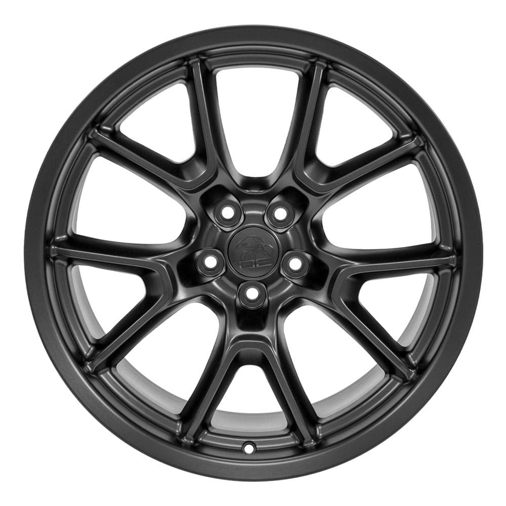 20 Inch OE Wheels DG21 Rim Fits Challenger 50th Anniversary Style 5x115 20x9 Satin Black - Hollander 10369 (1)