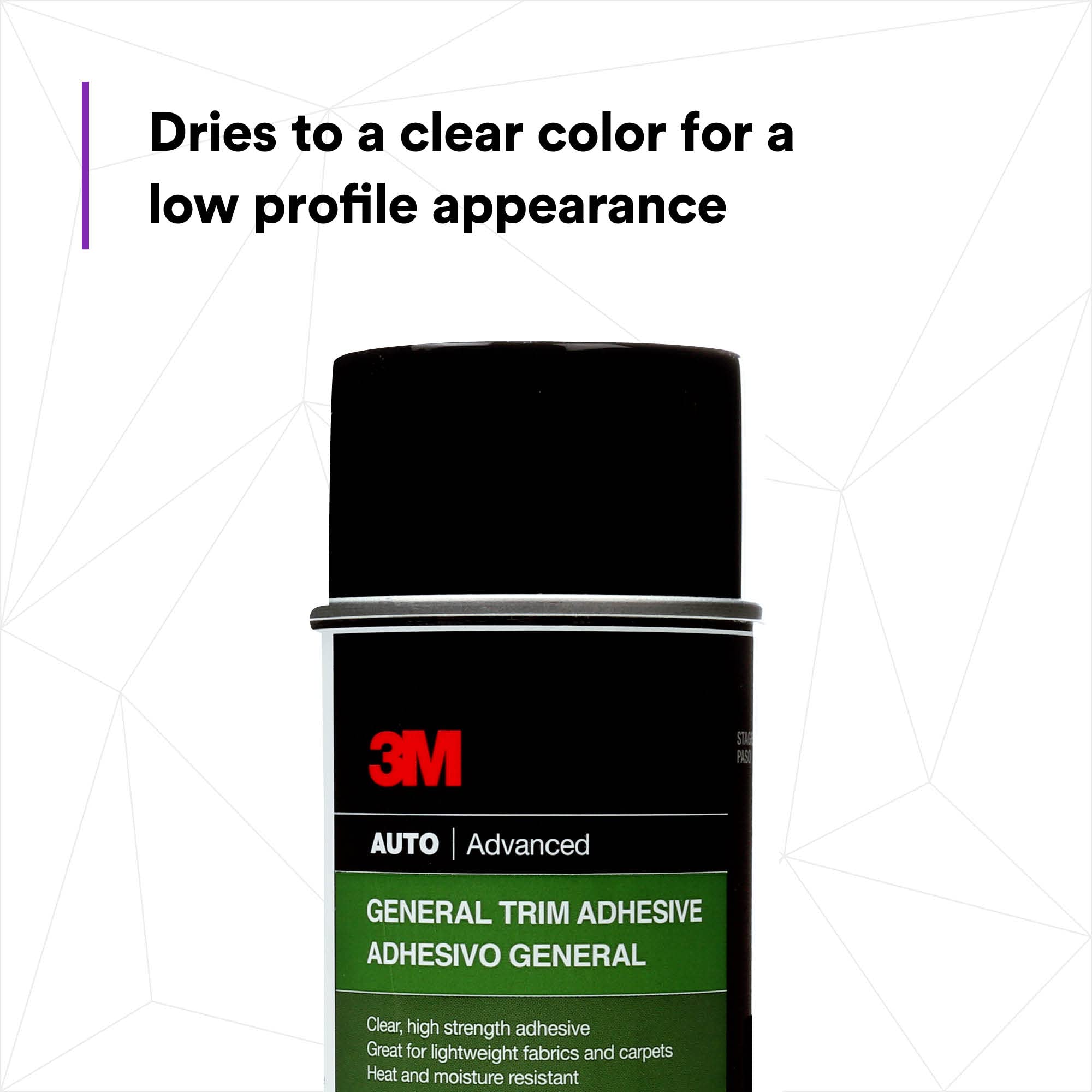 3M 08088 General Trim Adhesive, High Strength, Clear Drying, Aerosol, 18.1 oz