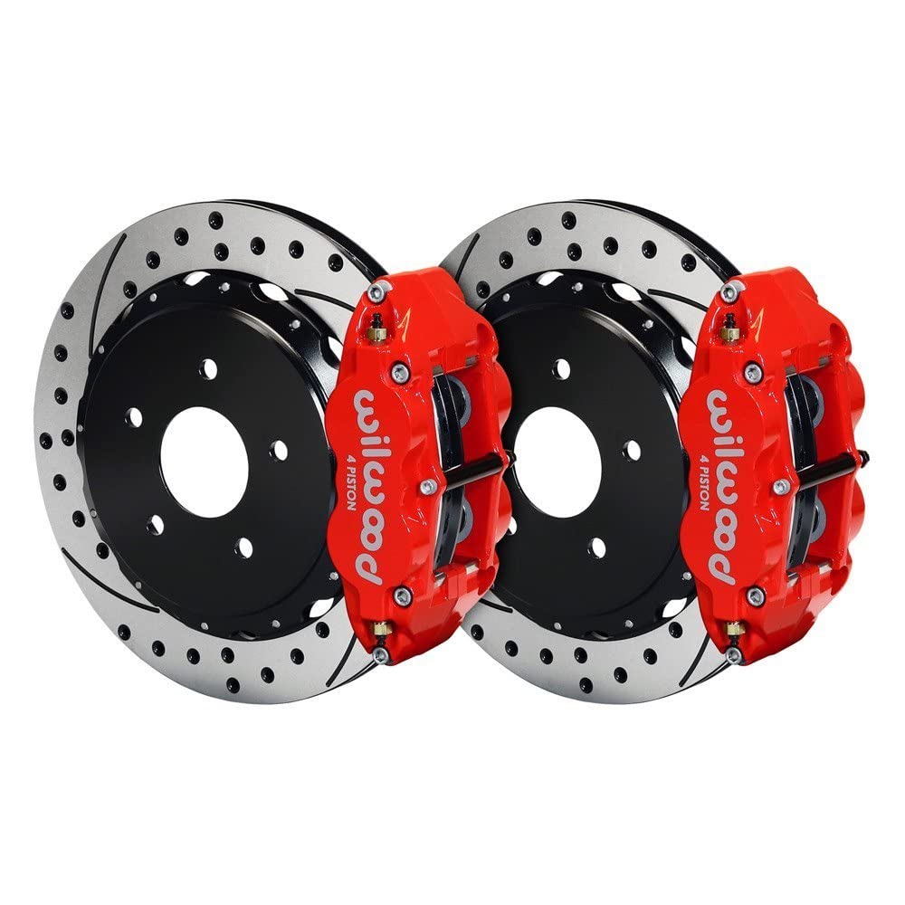Wilwood Superlite Narrow 4R Rear Kit 12.88in Drilled Red 97-04 Corvette C5/Z06