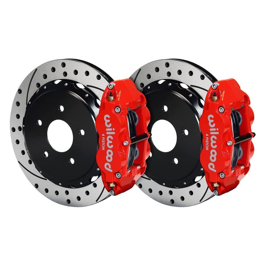 Wilwood Superlite Narrow 4R Rear Kit 12.88in Drilled Red 97-04 Corvette C5/Z06