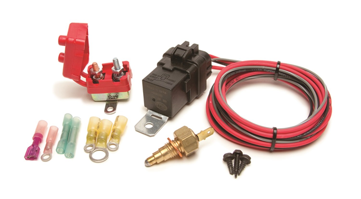 Weatherproof Painless Performance 30127 Fan Relay Kit with Thermostatic Switch for GM Gen III and up Engines (On 205/Off 190)