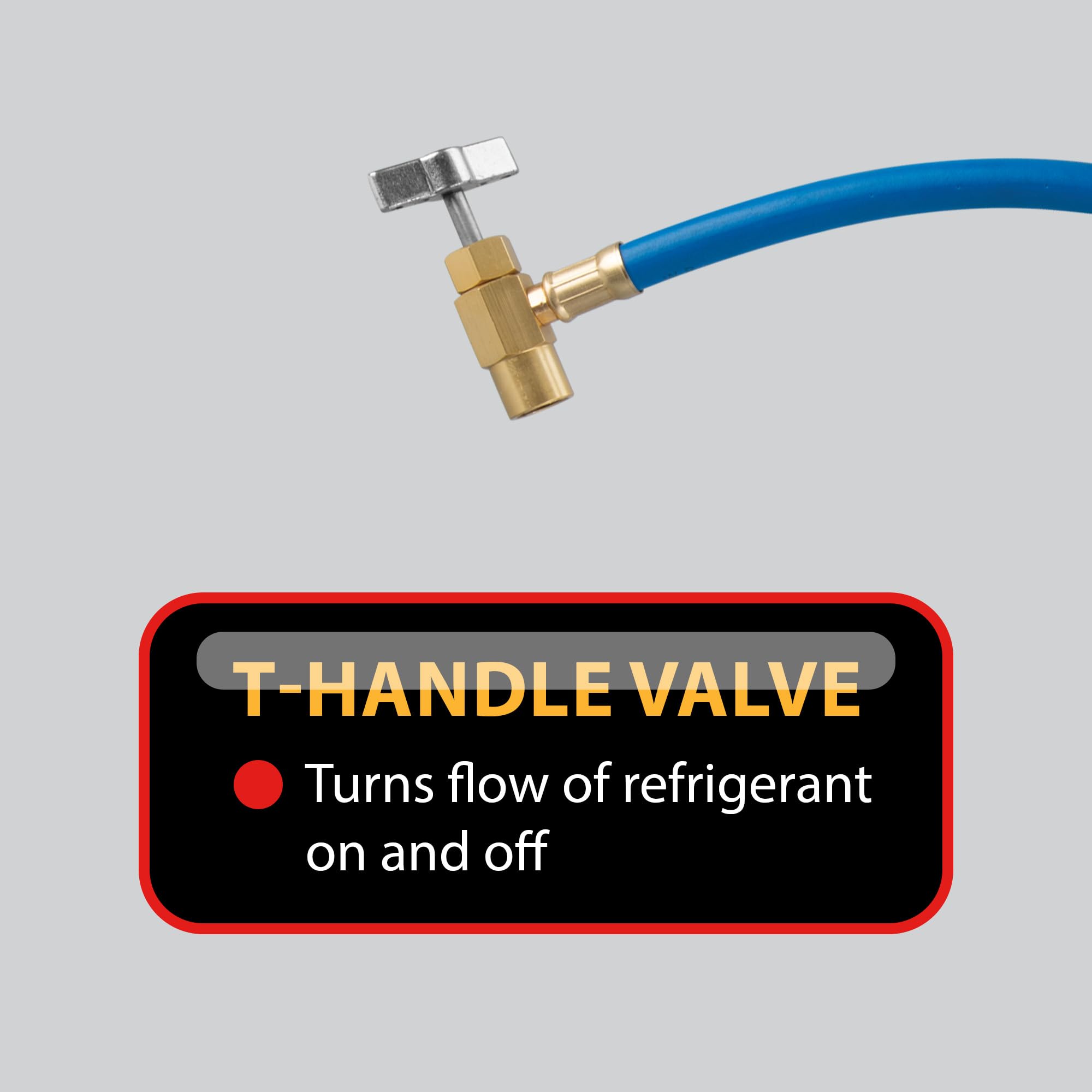 Self-Sealing Performance Tool W83139 R1234YF Refrigerant Can Recharging Hose and Gauge