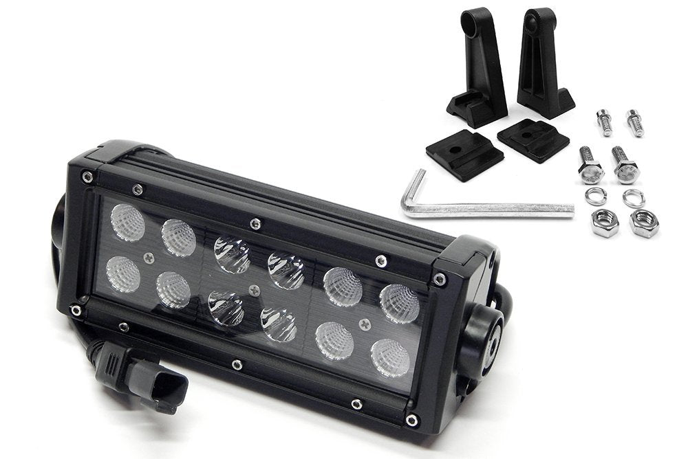 75075 Southern Truck Black 7.5" LED Light Bar (Face Str, Dbl Row, Combo Flood/Beam 36w/DT Harness 79900/3,600 Lumens)