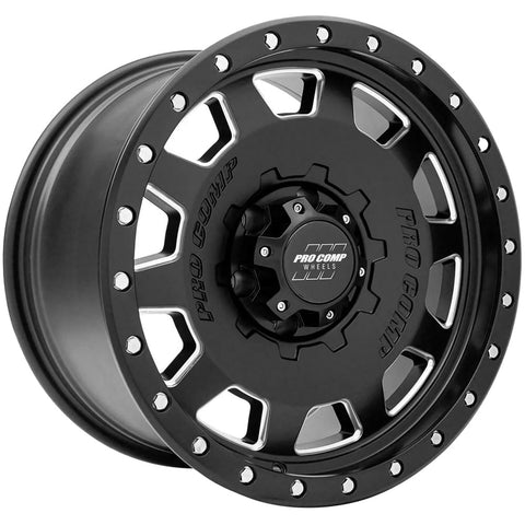PRO COMP 18X965.5 WHL SATIN BLACK/MILLED 2500 lbs.