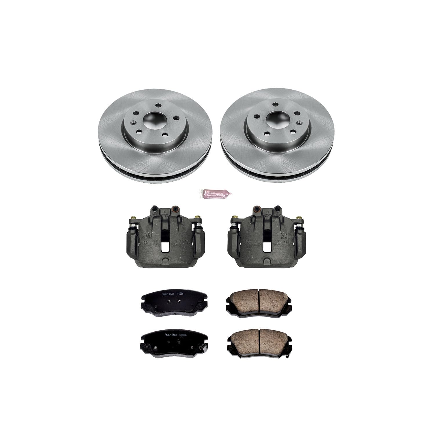 Power Stop KCOE5334 Replacement Autospeciality Front Caliper Kit- OE Rotors, Ceramic Brake Pads, Calipers For LaCrosse, Regal, Equinox, Impala, Malibu, Terrain, Saab 9-5 [Model Specific]