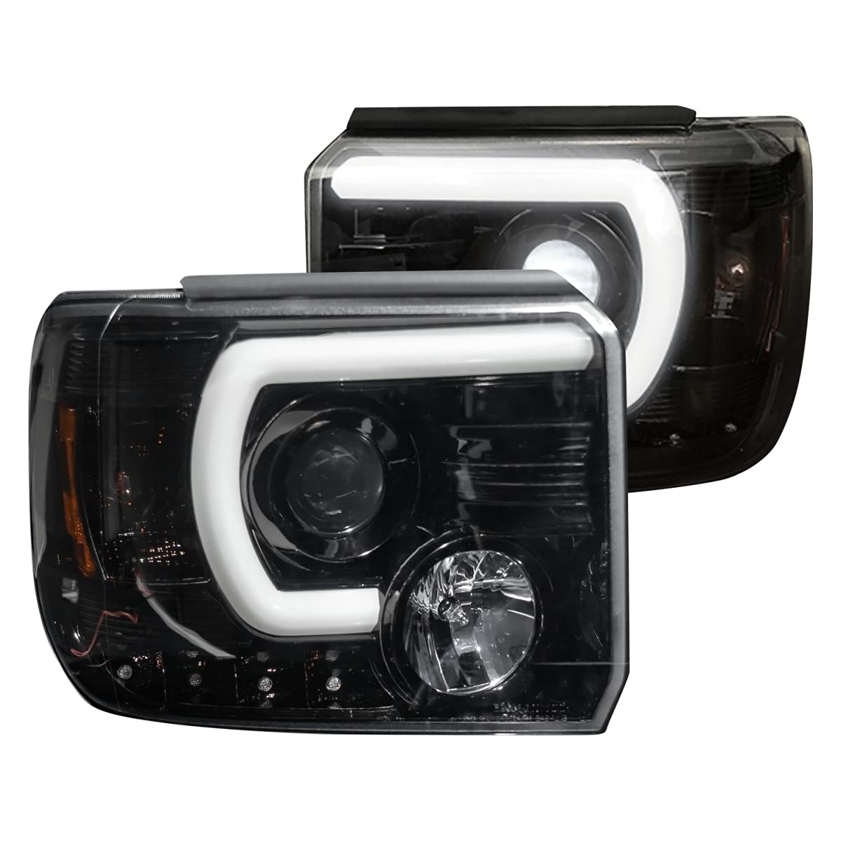 Projector Headlights Recon Truck Accessories 264295BKCS Fits GMC Sierra 1500