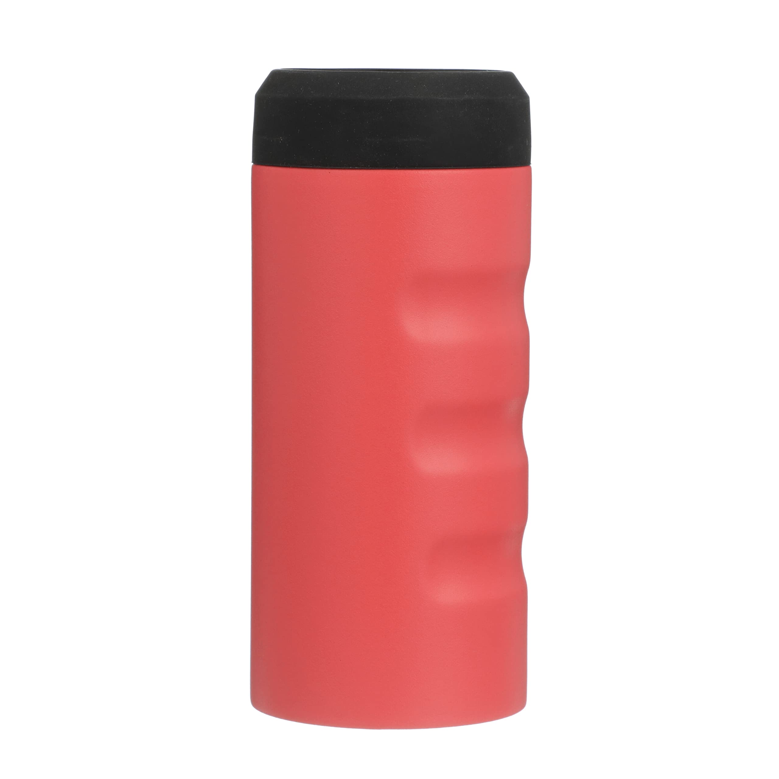 12 oz Stainless Steel Grizzly Grip Slim Can | Vacuum Insulated Can Cooler | For 12 oz Slim Energy and Seltzer Cans Reusable Durable | Coral