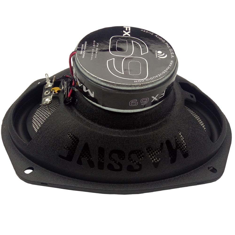 FX69 Massive Audio FX Series 6-Inch x 9-Inch 75-Watt-RMS 2-Way Coaxial Speakers