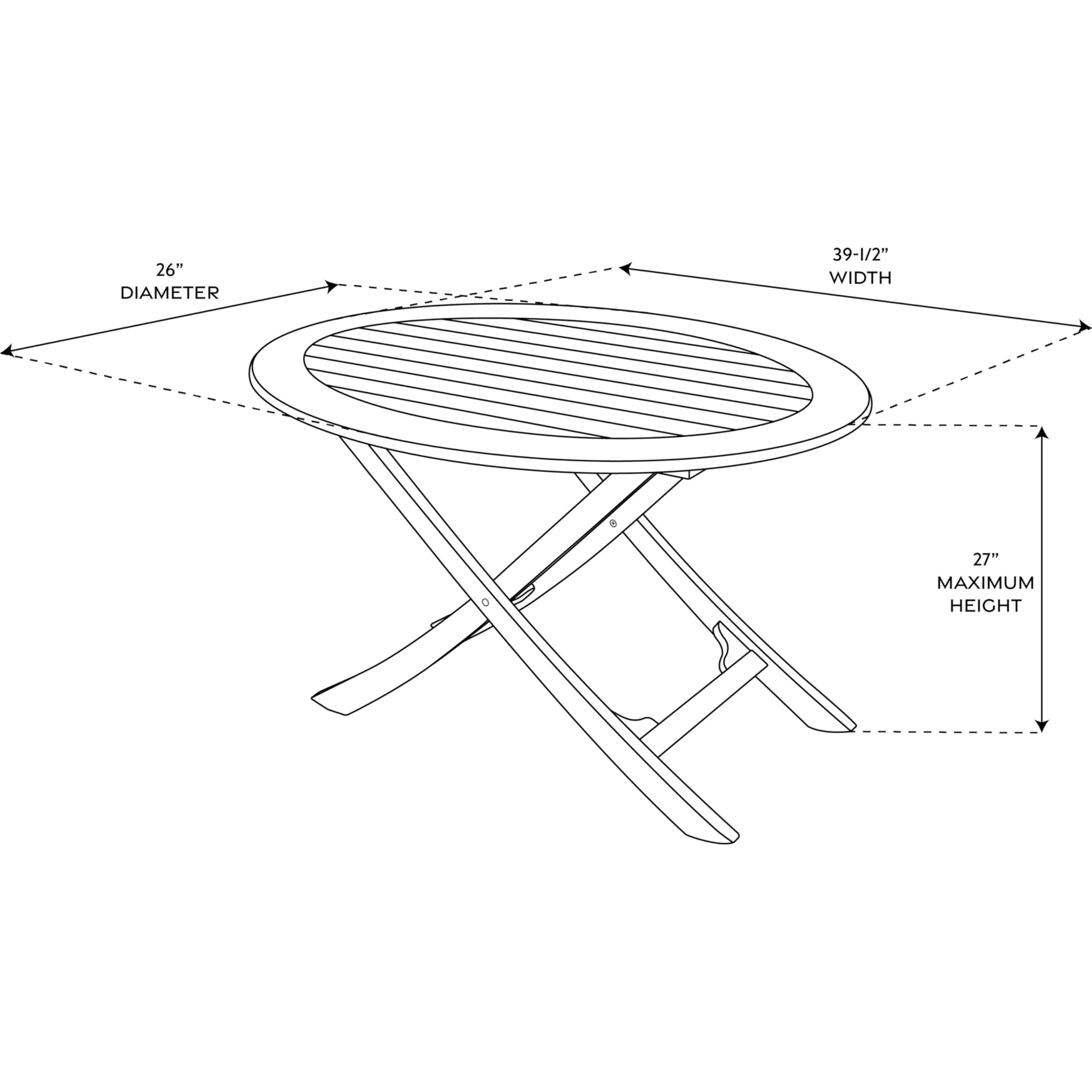 Teak Whitecap 63037 Rembrandt Table Oval Slat Top