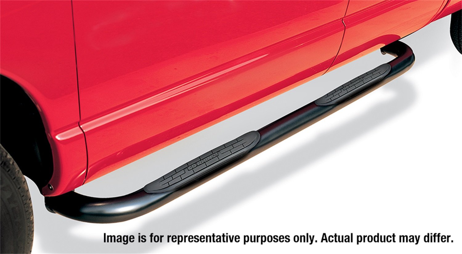 4000 Series Go Rhino SideSteps - Cab Length | Mild Steel, Black | 4047B | Fits 2004-2013 Chevrolet/GMC Silverado/Sierra 1500 Crew Cab; 01-14 Chevrolet/GMC Silverado/Sierra 2500HD/3500/3500HD Crew Cab