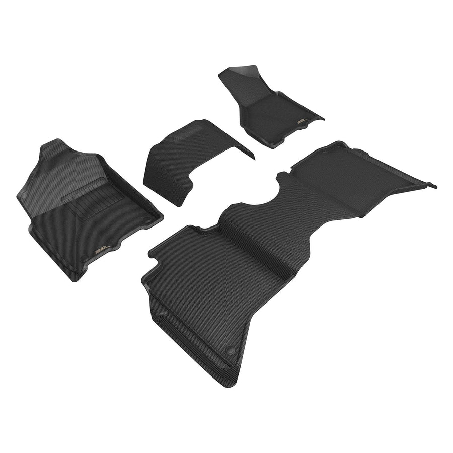 Kagu 3D MAXpider Floor Mat (Black) Compatible with Dodge RAM 2500 2019-2024 Crew CAB Bench Seats - Full Set