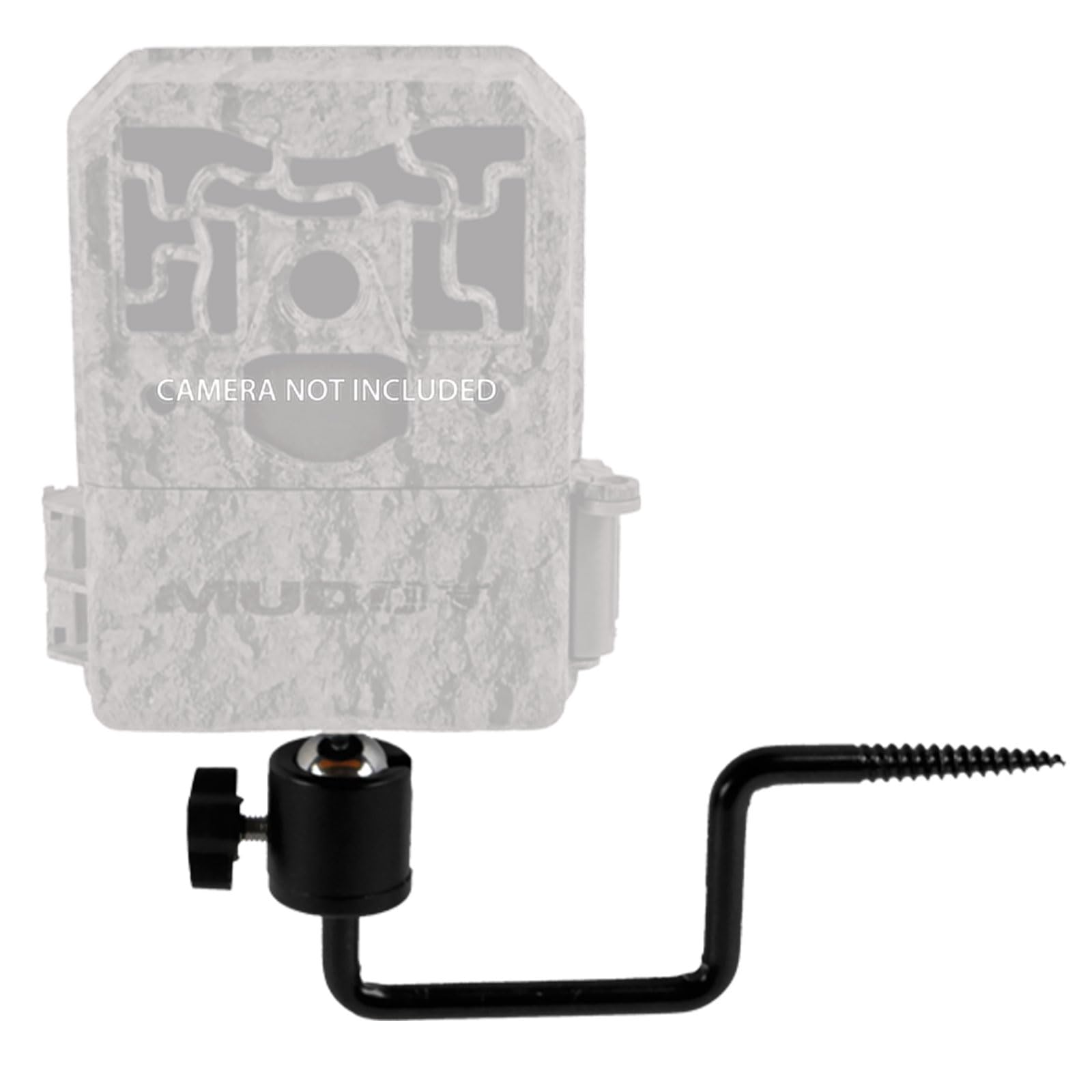 Adjustable Muddy Trail Camera Support | Durable Steel Portable Easy-to-Install Outdoor Hunting Camera Arm | Works on Cameras with 1/4" - 20 Receiver, Black