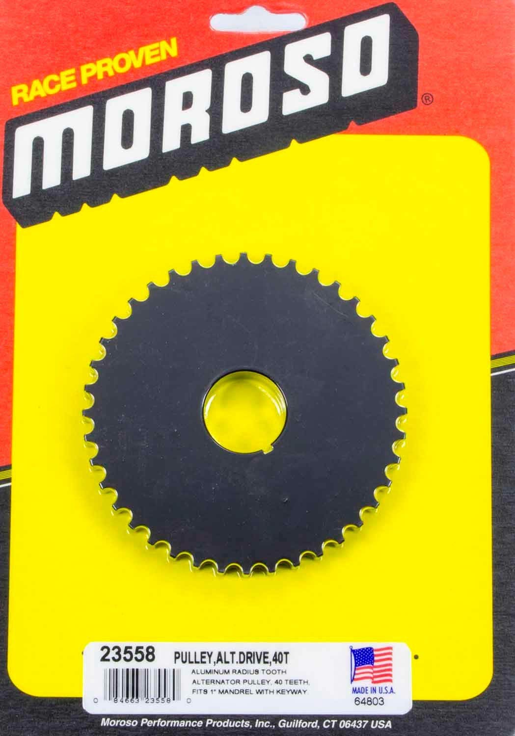 40 Radius Tooth Moroso Alternator Pulley 23558
