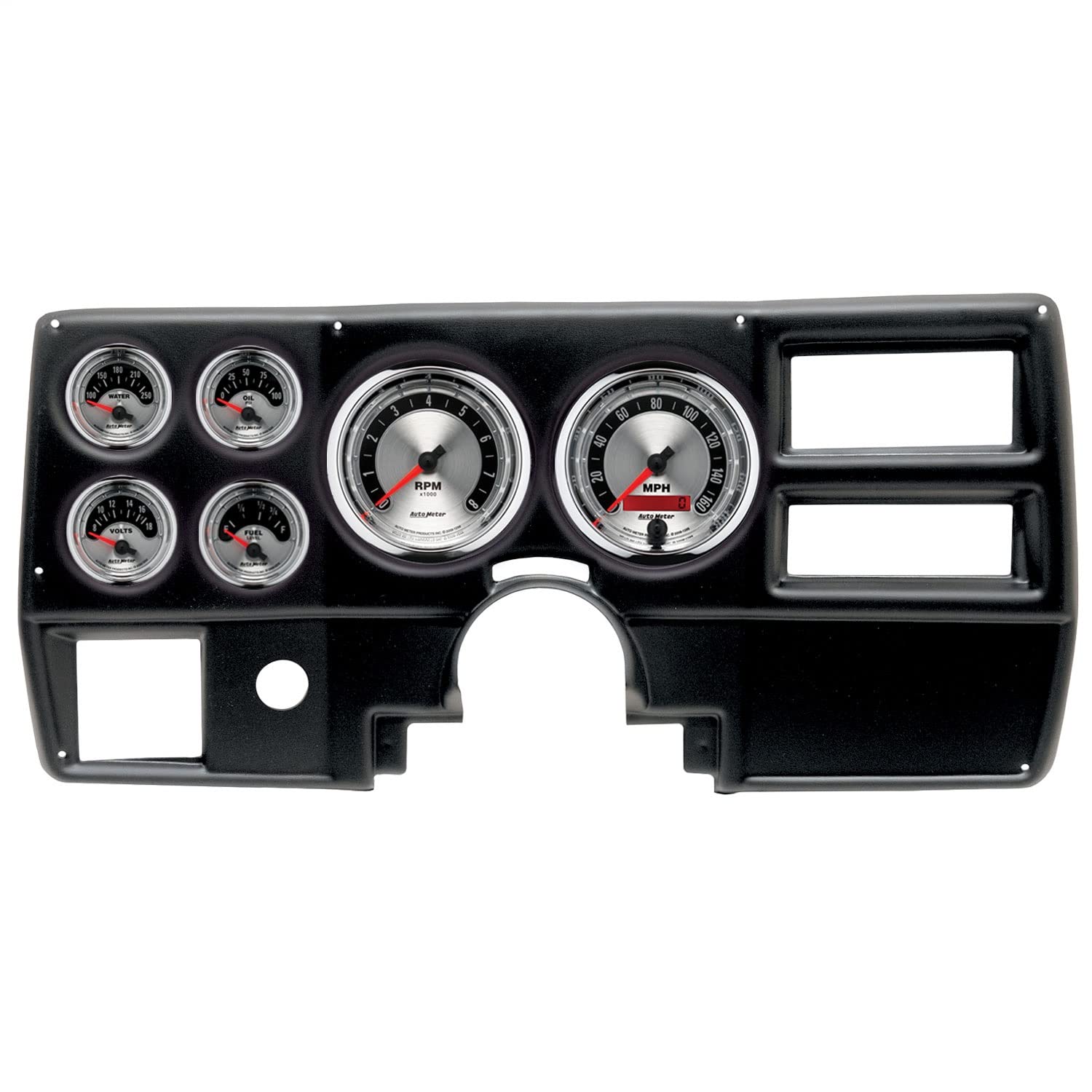 AutoMeter Dash Kit Direct Fit, (5" X2, 2 1/16" X4), Chevy/Gmc Truck Ac 84-87, American Muscle (2923-01)