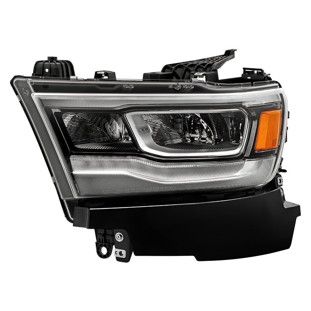 Dodge Ram 1500 19-22 Spyder (POE) Full LED w/DRL Chrome Bezel Headlight - OE Left