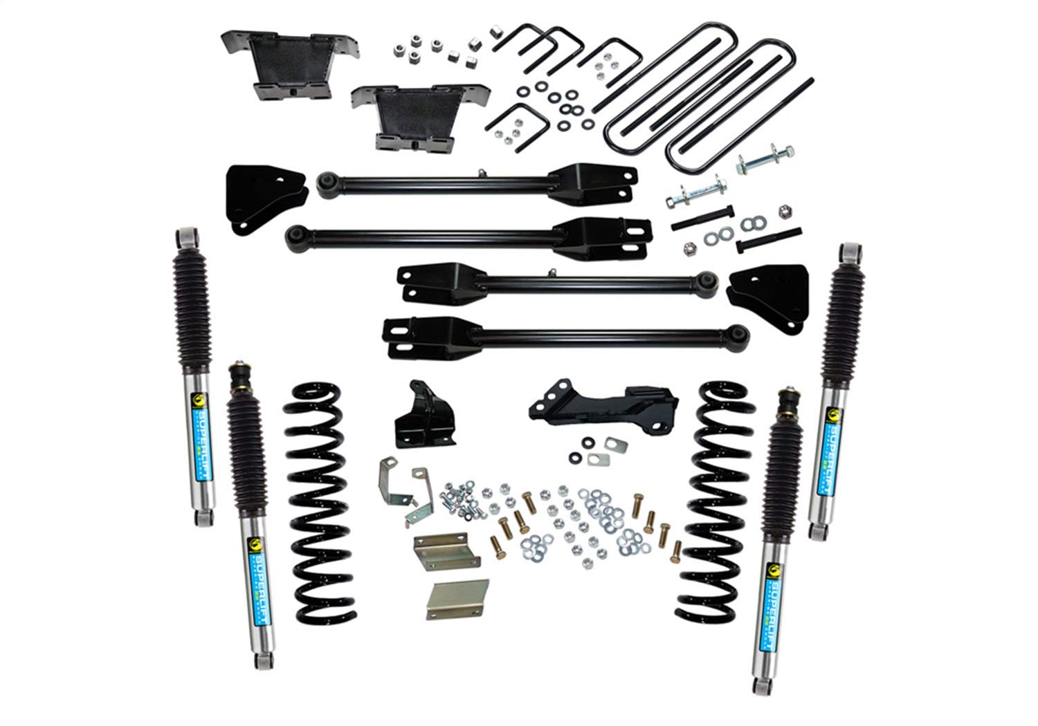 SUPERLIFT SUSPENSION RealTruck 4" Lift Kit for Ford F-250/F-350 | Complete Lift Kit with Front & Rear Bilstein 5100 Series Shocks and 4-Link Arms | K236B | Fits 2011-2016 Ford F-250 / F-350 4WD