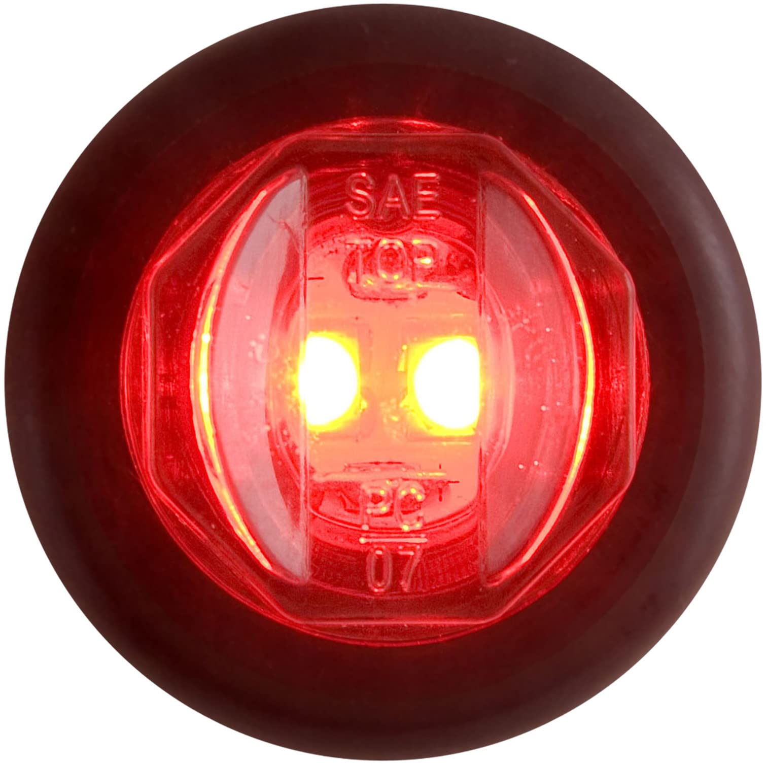 Optronics 3/4 Rnd Led C/M Red Marker Lt Red 2 Diode W/Grmt