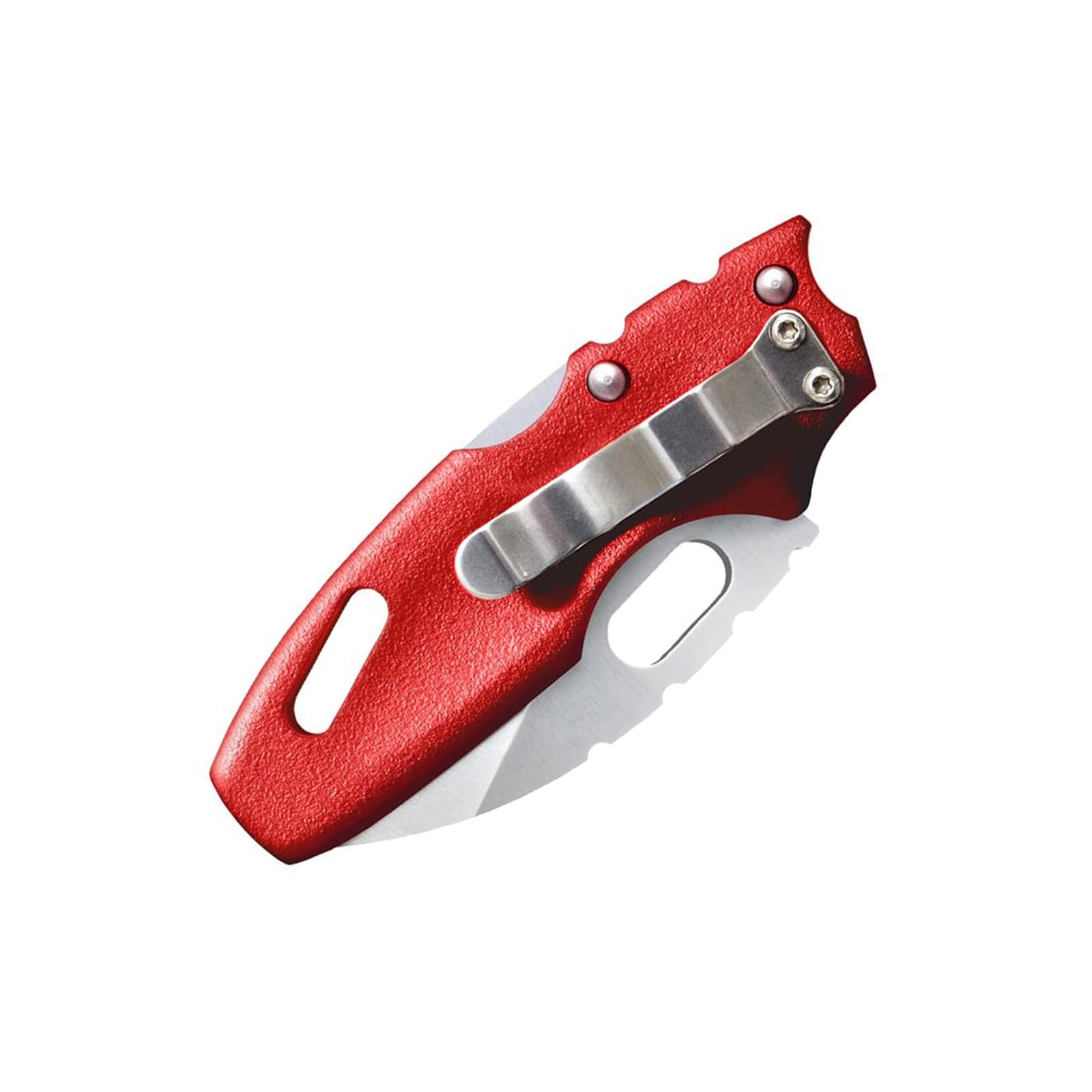 Mini Tuff Lite Cold Steel 2" 4034SS Sheepsfoot Razor-Sharp Blade 3" Griv-Ex Red Handle Everyday Carry Pocket Folding Knife