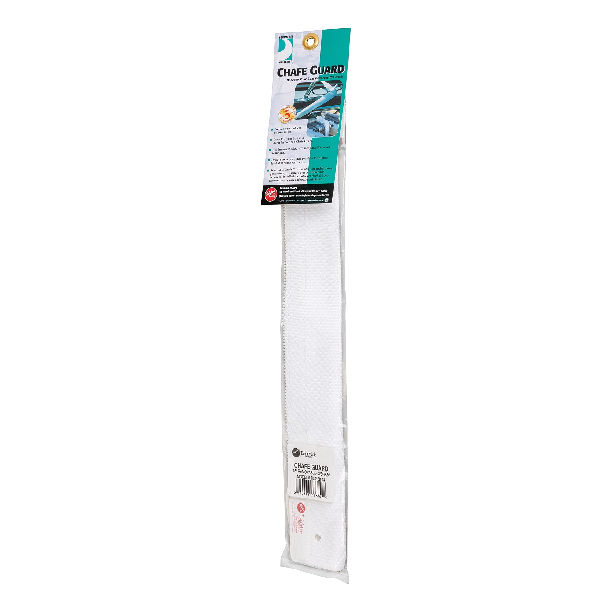 White Removable Chafe Guard (3/4"-1"D, 16"L)