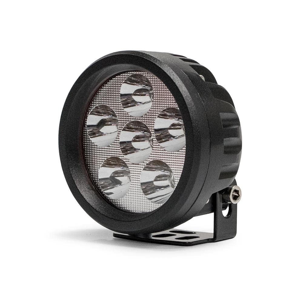 Round 3.5 Inch LED Light | Universal Fitment | Flood Pattern | 1400 Lumens | Pedestal Mount | Sold Individually