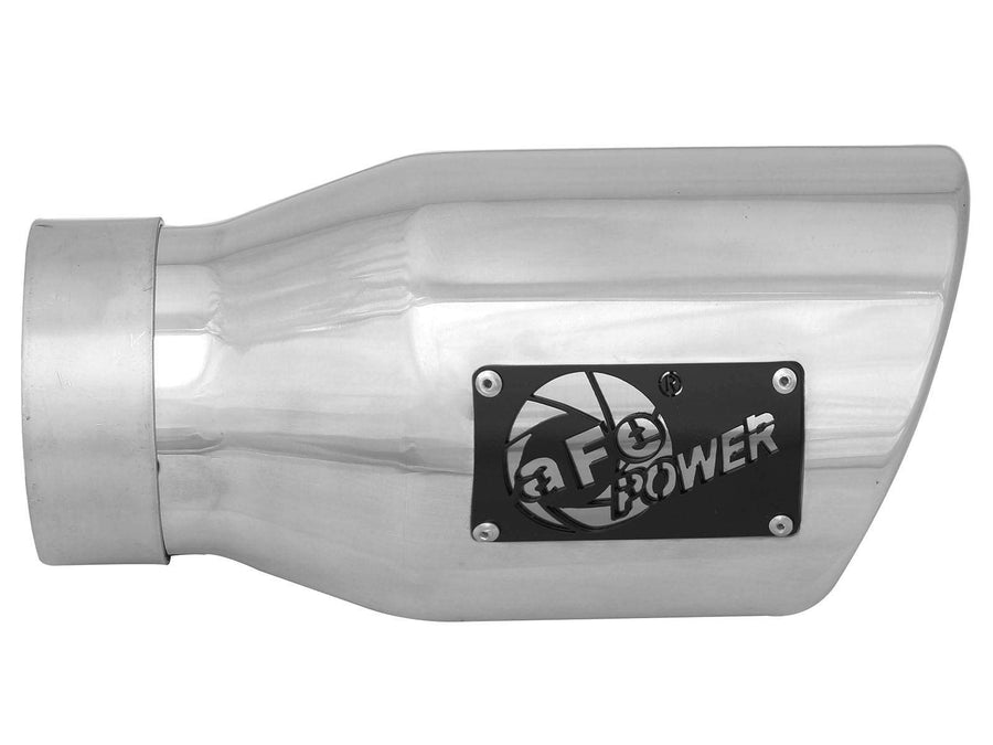 3" Inlet aFe Power 49T30451-P09 x 4-1/2" Outlet x 9" Length Stainless Steel Polished Bolt-On Exhaust Tip