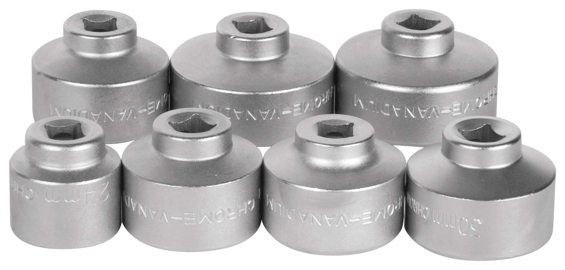 W54085 Performance Tool Oil Cartridge Socket Set (24, 27, 29, 30, 32, 36 and 38mm Sizes)