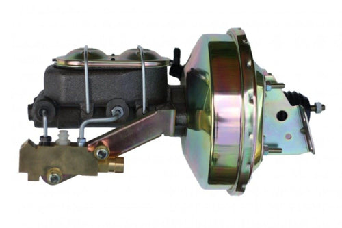 9 Inch LEED BRAKES Power Booster, 1-1/8 Inch Bore Master, Side Mount Valve, 4 Wheel Disc (Zinc)