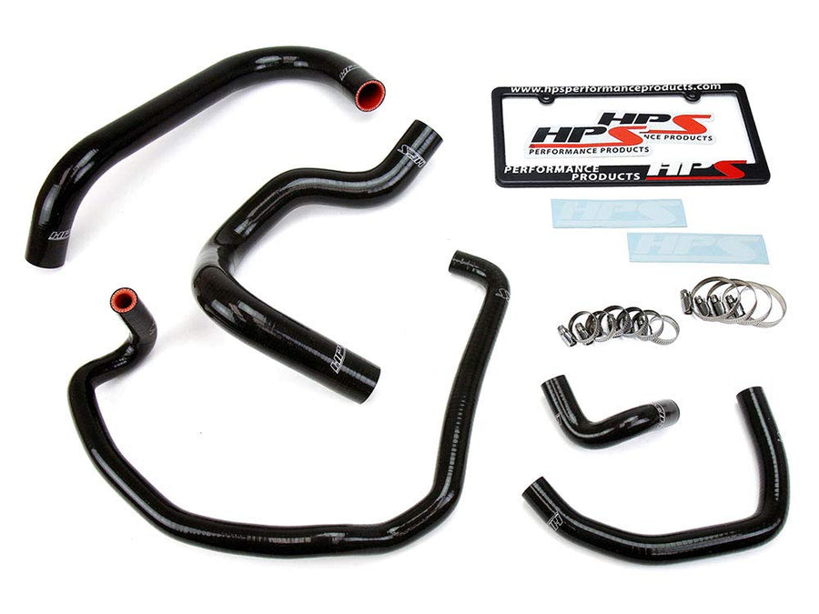 Black HPS Silicone Radiator + Heater Hose Kit Coolant OEM Replacement 57-1746-BLK