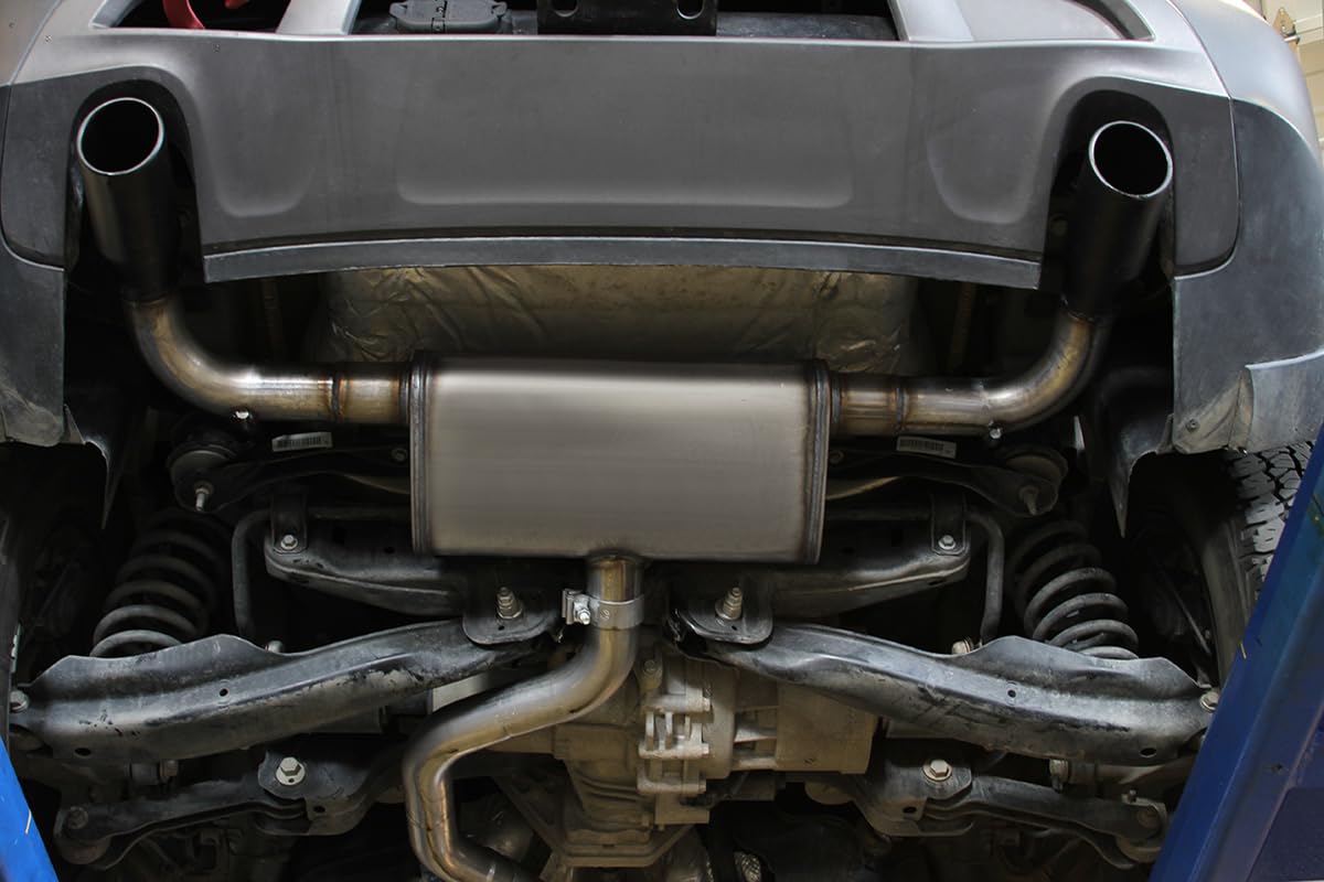 Flowmaster FlowFX 717810 Cat-Back Exhaust Kit 2.5 Inch Stainless Steel 3.5 Inch Black Ceramic Tips Dual Rear Outlet Compatible with 2014-2022 Jeep Cherokee 3.2L V6