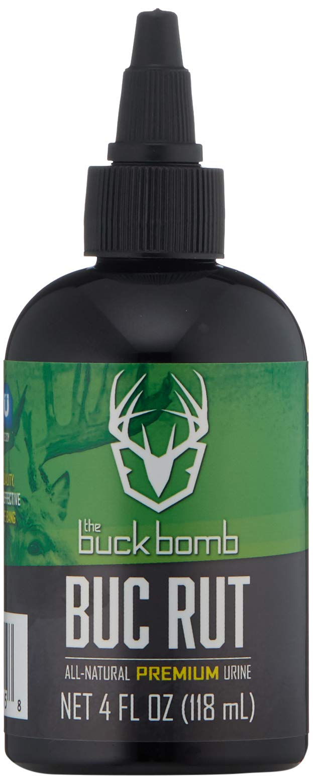 Buck Bomb Natural Hunters Specialties BUC Rut Liquid Scent w/Wicks | Deer Buck Lure Hunting Primetime Pre-Rut Scent Attractant for Hunting, 4 Oz (118 ml.)