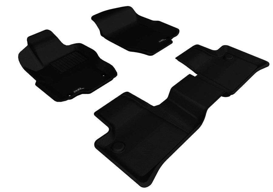 Kagu 3D MAXpider Custom Fit Floor Mat (Black) for 2006-2011 Mercedes-Benz ML-Class (W164) - 1ST Row 2ND Row
