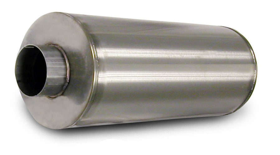 Corsa 22.74" Length x 9.62" Diameter Stainless Steel Muffler with 4" Diameter Center Inlet/Outlet 8004002 for Cummins Diesel