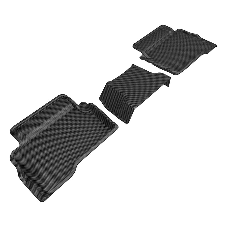 Kagu 3D MAXpider Custom Fit Floor Mat (Black) Compatible with Toyota Tacoma Gas Double Cab 2024-2026 - Second Row