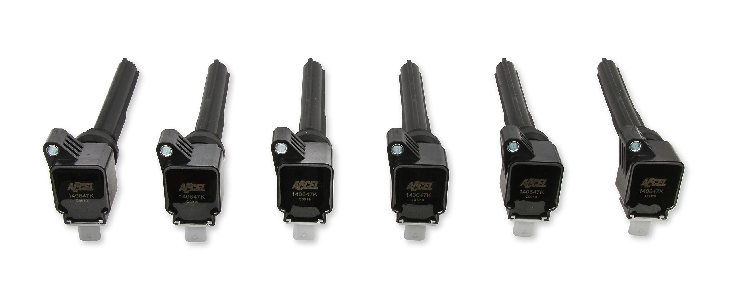 Ignition Coil ACCEL 140647K-6, Black, 6-pack