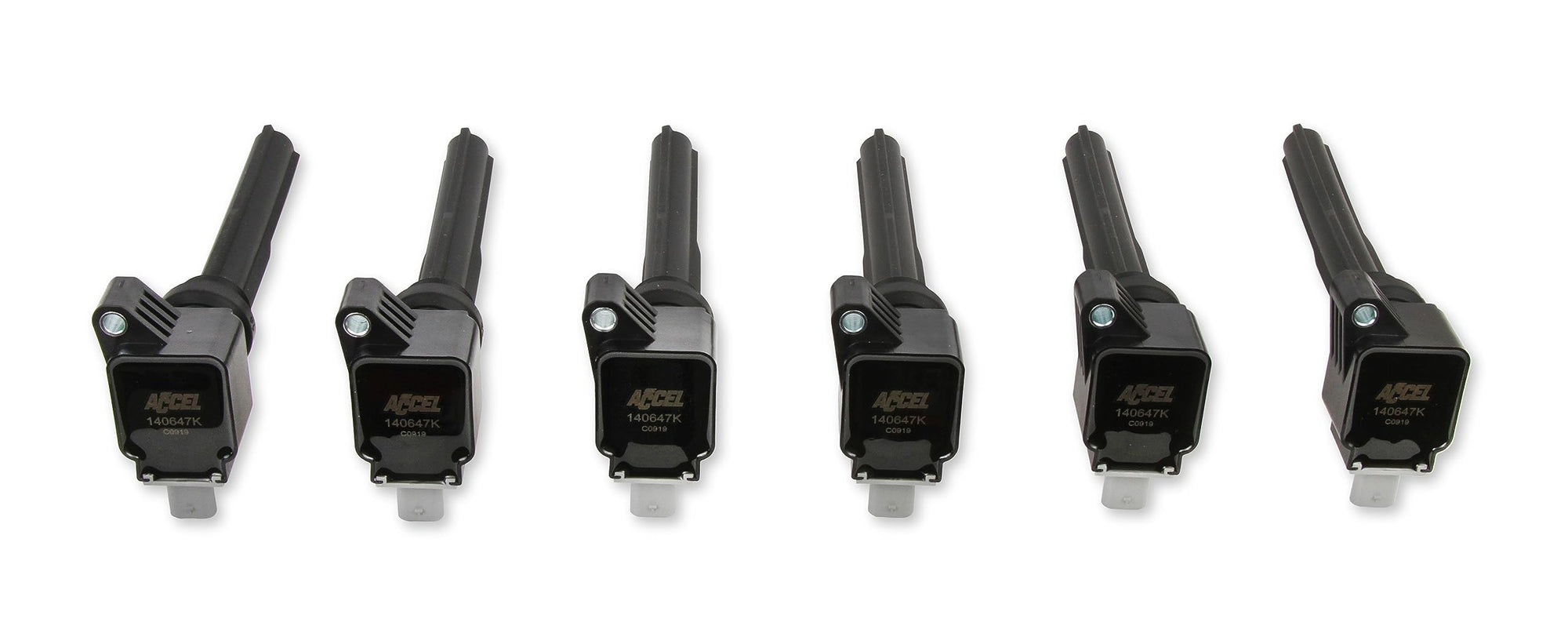 Ignition Coil ACCEL 140647K-6, Black, 6-pack