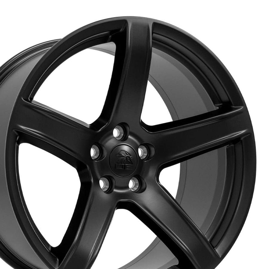 20 Inch OE Wheels DG22 Rim Fits Charger/Challenger SRT Hellcat Style 5x115 20x9.5 Satin Black - Hollander 2640 (1)