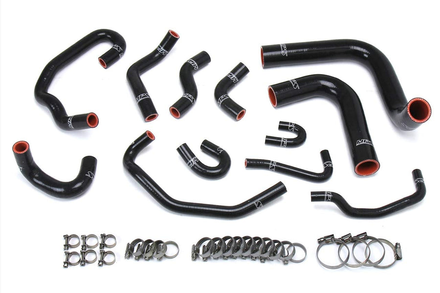 Black HPS 57-1654-BLK Silicone Radiator and Heater Hose Kit Coolant